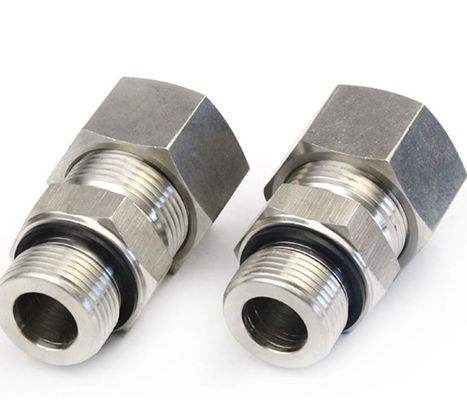 Adaptador de mangueira hidráulica de aço inoxidável Bsp adaptador métrico para industrial