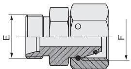 Hexagon Head DIN Bite Type Reducer Adaptador de tubo com tubulação giratória de aço carbono 2c-W