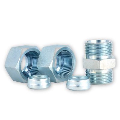 Adaptador hidráulico de tubos de tipo mordida de 1c/1d, de encaixe reto masculino métrico, com padrão DIN