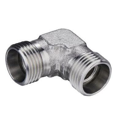 Folha galvanizada de aço carbono médio 90 graus cotovelo fixação hidráulica com fios masculinos