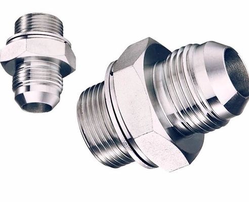 Adaptador hidráulico de aço carbono médio de cabeça hexagonal para máquinas agrícolas