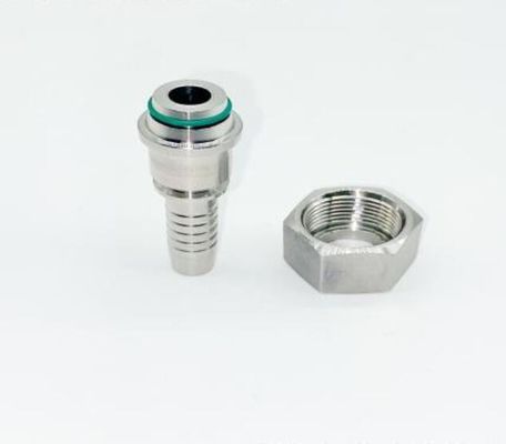 Instalação métrica de mangueira hidráulica feminina de aço inoxidável e cabeça hexagonal