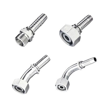Aço inoxidável 45 graus Cotovelo Fêmea Metric Hidráulica mangueira Fitting com 24 Cone O-Ring selo