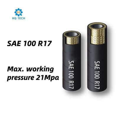 SAE 100 R17 Alta temperatura Compacto Pressão máxima de trabalho 21MPa Mangueira de borracha hidráulica