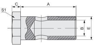 700M Metric Hex Bolt Hydraulic Bite-Type Tube Fittings com vantagem de longa vida útil