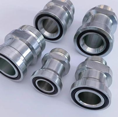 Acessórios hidráulicos Adaptadores de mangueira de flange Eaton para tubos de aço carbono médio Adaptador de tubos