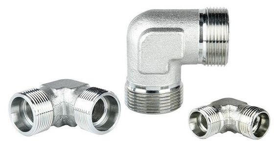 1C9 1D9 DIN Tipo de mordida Tubos 90 graus Cotovelo válvula de esferas de alta pressão Adaptador hidráulico