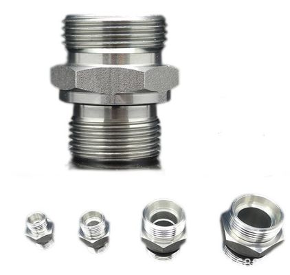 Aço inoxidável 1CB roscado mamilo padrão métrico macho adaptador de tubos de mangueira adaptador de mangueira hidráulica