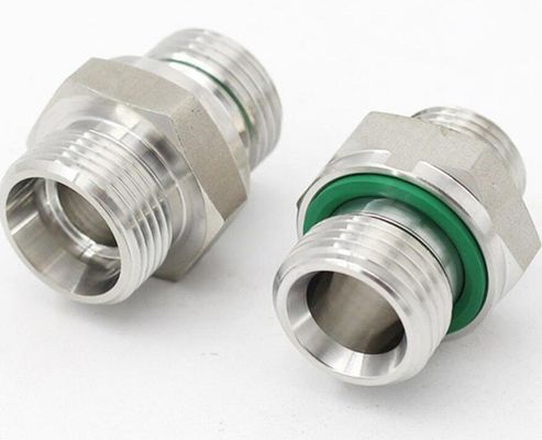 Adaptador de mangueira hidráulica de aço inoxidável Bsp adaptador métrico para industrial