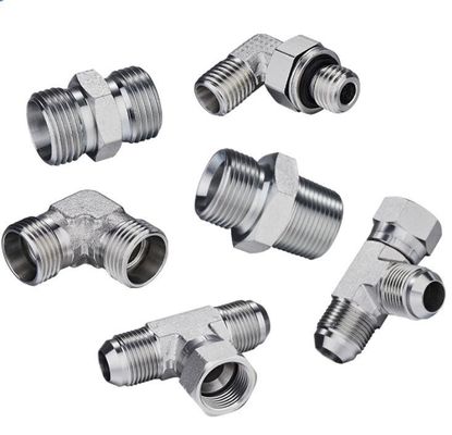 SAE Aço carbono de alta pressão macho O-Ring Face Seal União Acessórios de adaptador hidráulico
