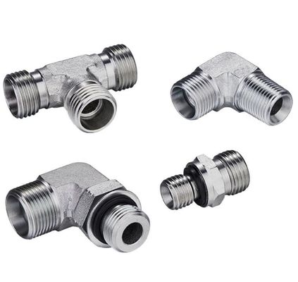 90 graus Elbow Tubes Fittings Métrico macho Adaptador de mangueira hidráulica 1 peça Min.Order