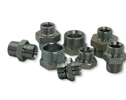 Adaptador de tubos de cabeça redonda de alta pressão Reutilizável Acessórios de mangueira hidráulica Jic Bsp Métrico