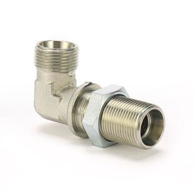 6c Adaptador de mangueira de parede métrica de cotovelo hidráulico JIC Acessórios hidráulicos Exame de pedido
