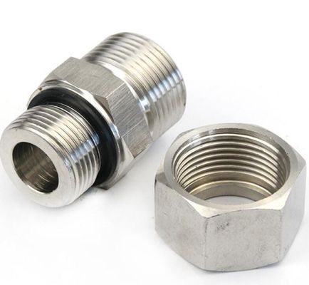Linhas de tubulação conectam acessórios e adaptadores de tubos hidráulicos métricos padrão com anel O