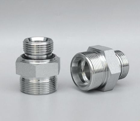 Hexagon Head Medium Carbon Steel Reusable Metric/Metric Straight Adapter com Seal Washer