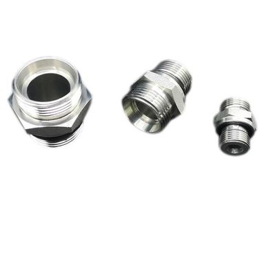 Linhas de tubulação Conectar 1CB Adaptador de mangueira hidráulica Adaptador BSPP macho/metrico macho Acessórios inoxidáveis