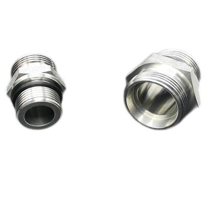 1CB Adaptador de mangueira métrico macho 24 Cone L. T / Bsp Adaptadores masculinos hidráulicos de aço carbono