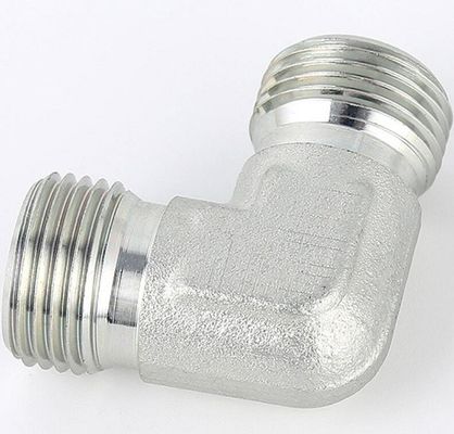 Adaptador de mangueira hidráulica masculino métrico 90 graus Cotovelo para conexão de folha galvanizada