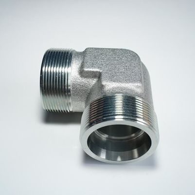 Cabeça redonda aço carbono médio 90 graus cotovelo fixação hidráulica com fios masculinos