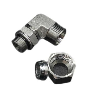 Fittings de mangueira hidráulica de cotovelo masculino padrão DIN 1cg9 Aço carbono Adaptador de 90 graus