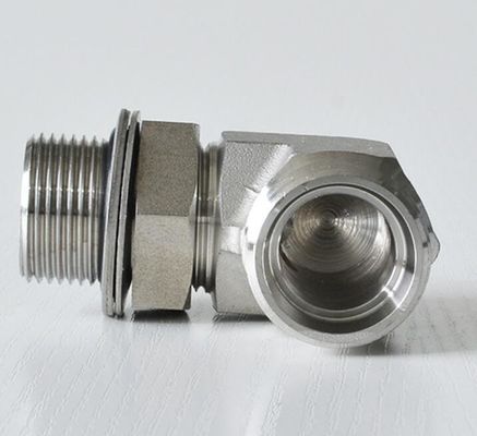 Fornecimento Adaptadores hidráulicos 90 Adaptadores de cotovelo O-ring Aço carbono Acessórios de mangueira galvanizados