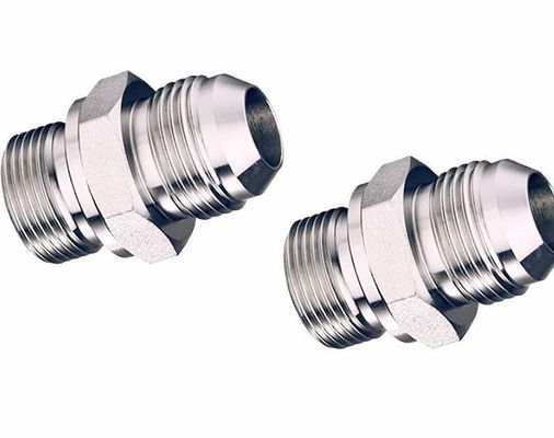 Acero inoxidável Adaptador hidráulico SAE Jic Conector de mangueira reta masculino 37 graus Acessórios de tubos alargados 2403/1j Adaptado