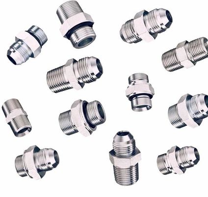 Adaptador de cotovelo hidráulico de aço carbono 90 graus Conector rápido para tubulações Conectar