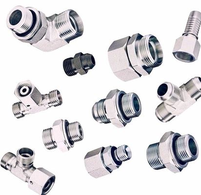 Conexão feminina Parker Conector masculino de perna Adaptador hidráulico Adaptador de aço Partes de encaixe