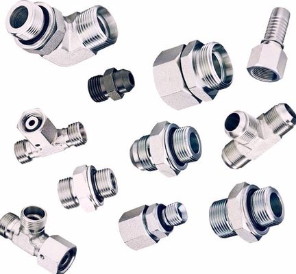 Aço de carbono médio 90 cotovelo BSPT série masculino-Parker tubos hidráulicos de montagem prata