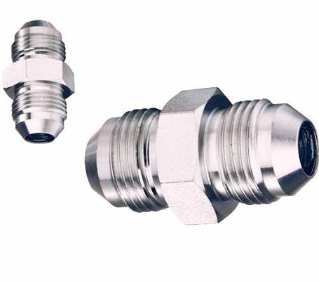 Linhas de tubulação de aço carbono médio Conectar Jic Cone macho Direito Adaptador Redutor de mamilo
