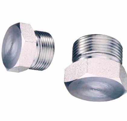 Junção hexagonal de fio externo de aço inoxidável com ficha de fio cônica americana