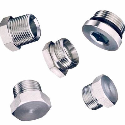 Junção hexagonal de fio externo de aço inoxidável com ficha de fio cônica americana