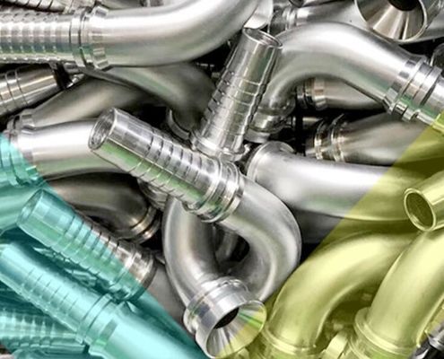 Acessórios para mangueiras hidráulicas de aço inoxidável