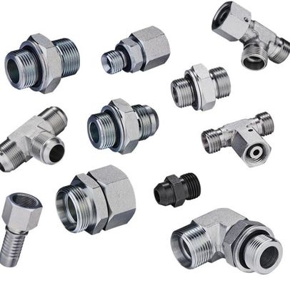 Folha galvanizada cabeça redonda adaptador de tubos de aço inoxidável de alta pressão acessórios hidráulicos