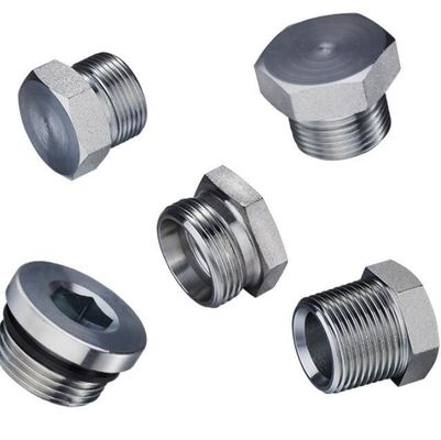 Folha galvanizada cabeça redonda adaptador de tubos de aço inoxidável de alta pressão acessórios hidráulicos