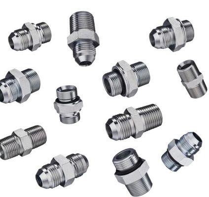 Folha galvanizada cabeça redonda adaptador de tubos de aço inoxidável de alta pressão acessórios hidráulicos