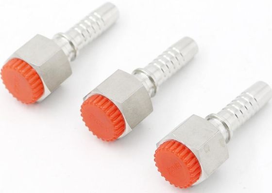 Acessórios de mangueira hidráulica de 24 cones femininos métricos 20511 Reutilizáveis fabricados em cabeça de tipo hexágono