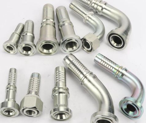 Conexão de folha galvanizada Fêmea 24 graus Cone O-Ring Fittings de mangueira reta de tipo pesado 1/4 &quot;Fittings hidráulicos