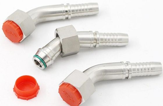 20441 Aço carbono Ss 45 graus Cotovelo Feminino Metric Hidráulico mangueira adaptador de tubos